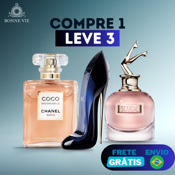 Perfumes Good Girl, Scandal e  Chanel Madeimosele (100ml cada)